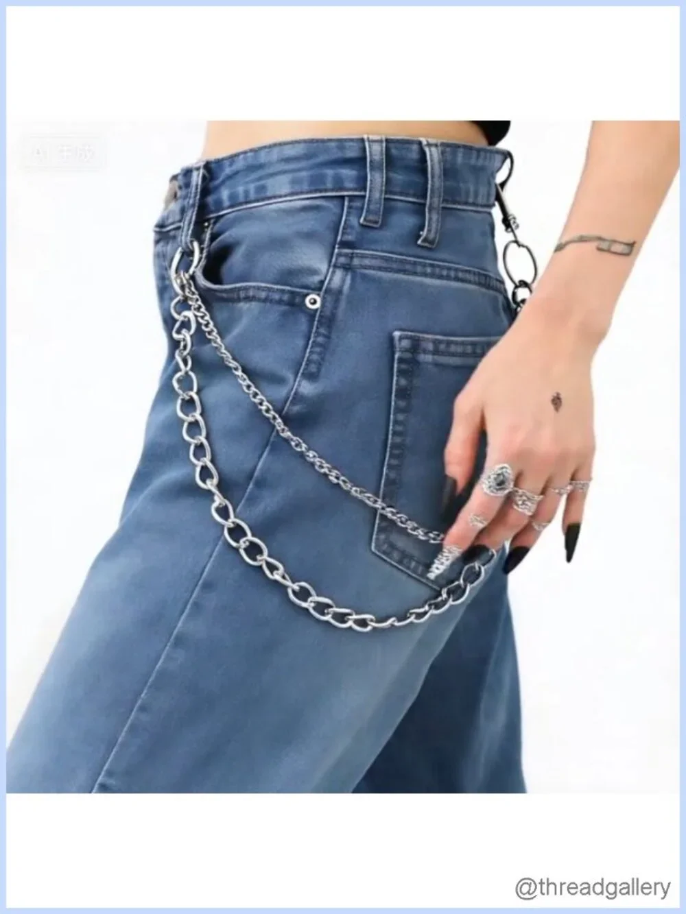 Hip Hop Jean Chain Punk Biker Wallet Chain Layered Keychain Body Jewelry